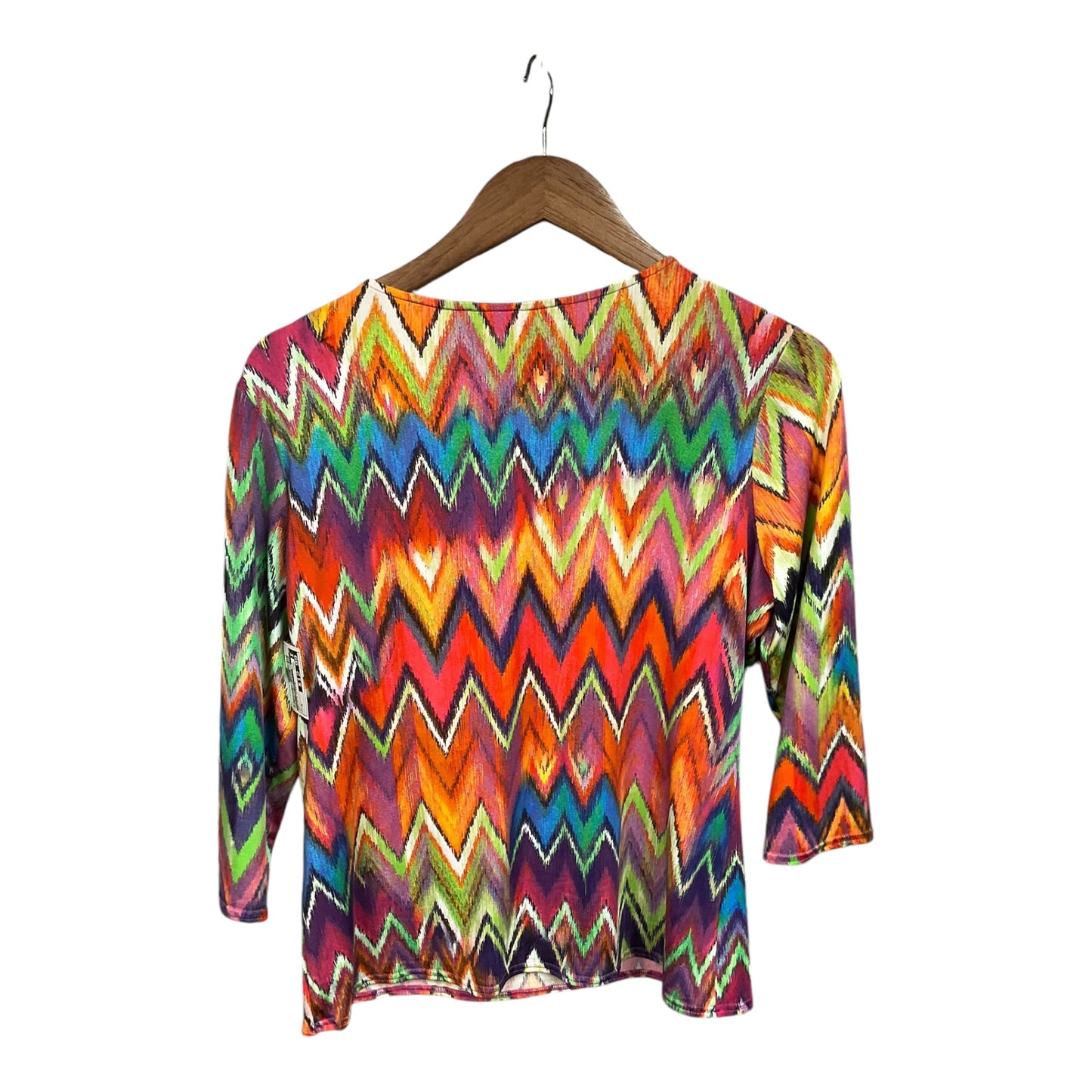 Top 3/4 Sleeve By Peck And Peck In Multi-colored, Size: M