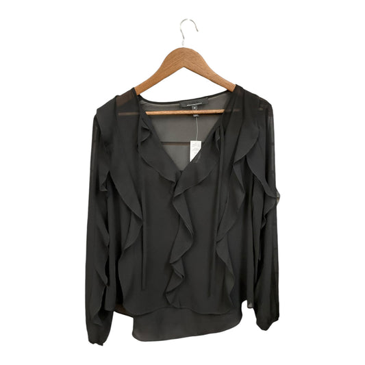 Blouse Long Sleeve By White House Black Market In Black, Size: M