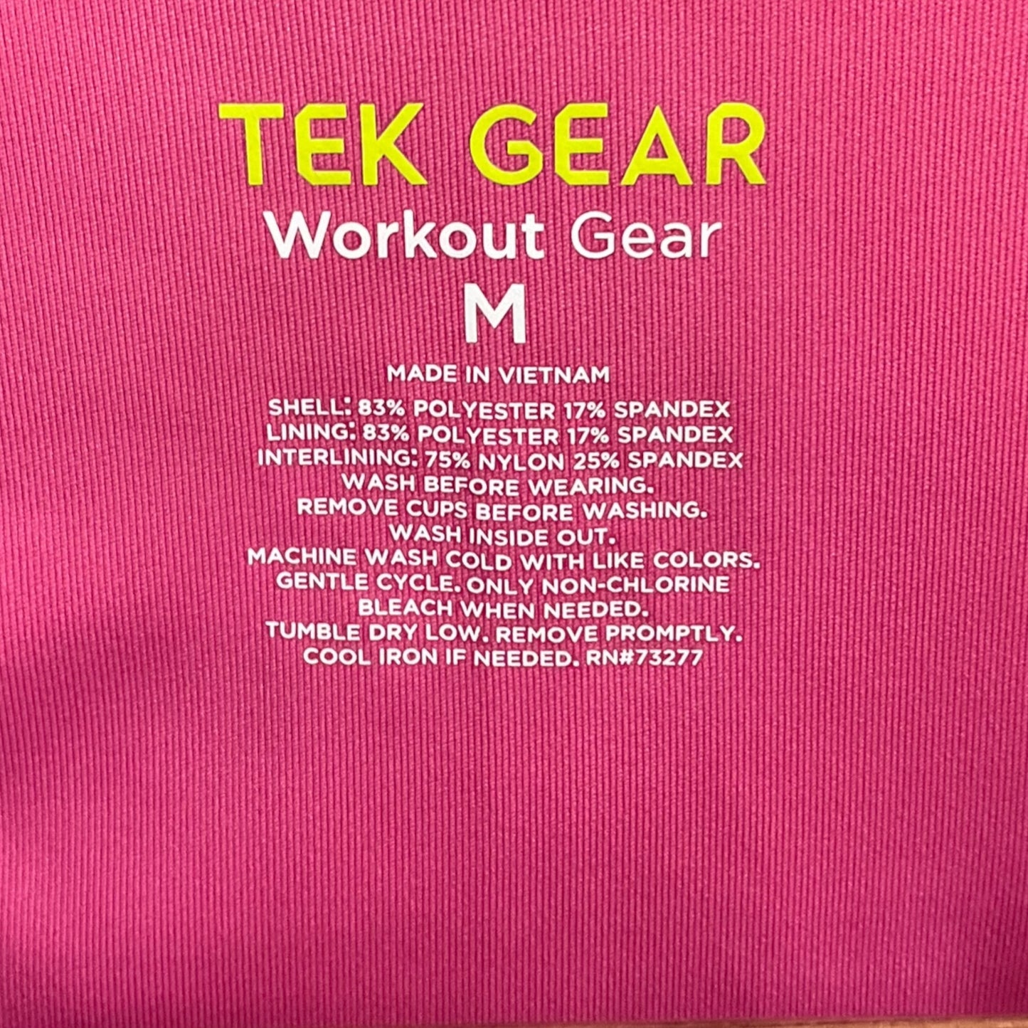 Athletic Tank Top By Tek Gear In Pink, Size: M