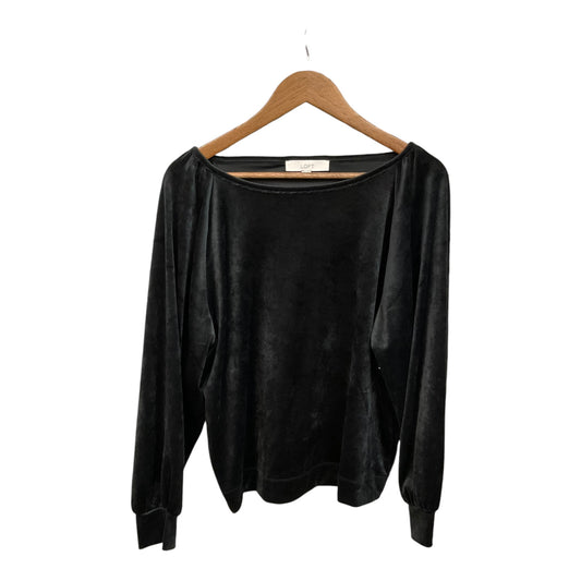 Top Long Sleeve By Loft In Black, Size: L