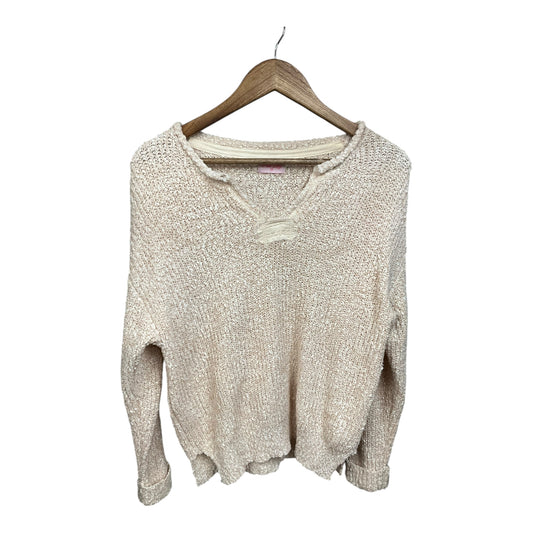 Sweater By Pink Lily In Beige, Size: Xs