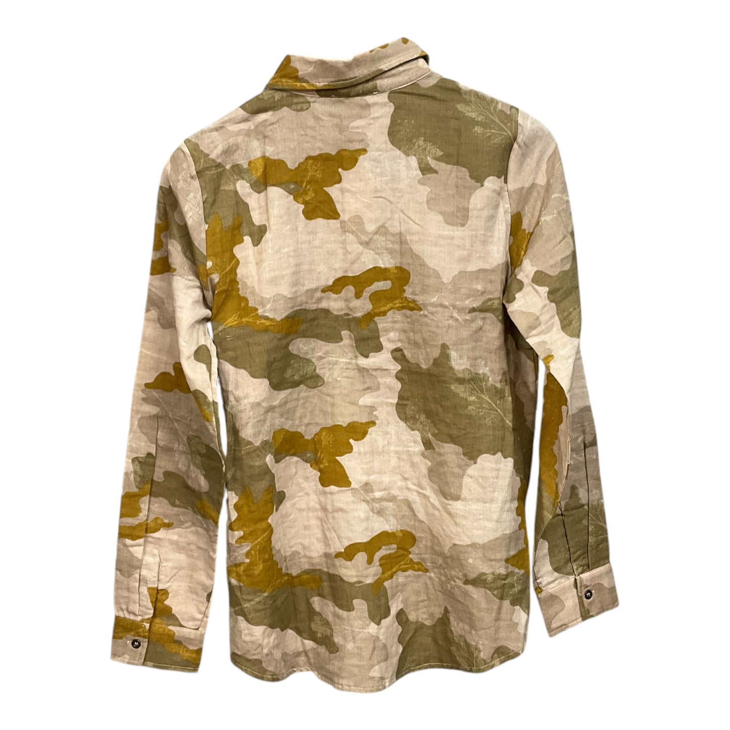 Top Long Sleeve By Mystree In Camouflage Print, Size: S