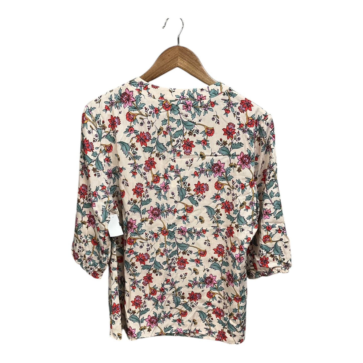 Blouse Long Sleeve By Clothes Mentor In Floral Print, Size: M