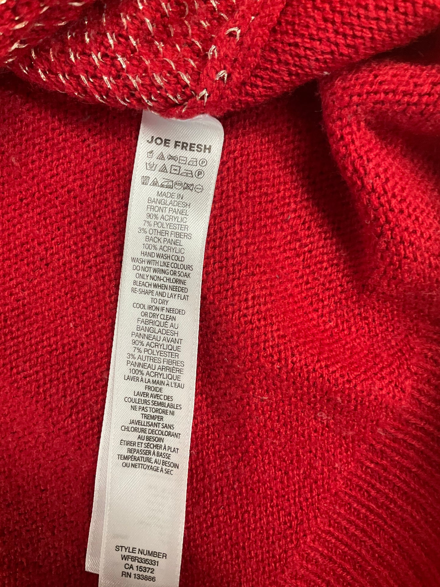 Sweater By Joe Fresh In Red, Size: M