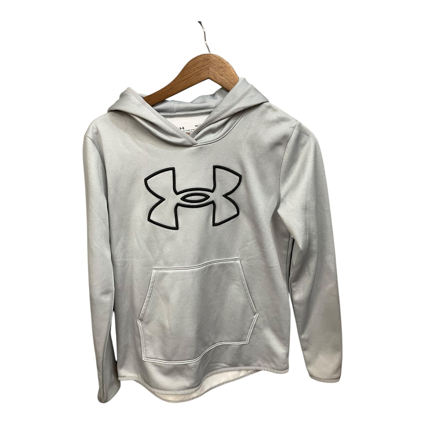 Athletic Sweatshirt Hoodie By Under Armour In Grey, Size: Xs