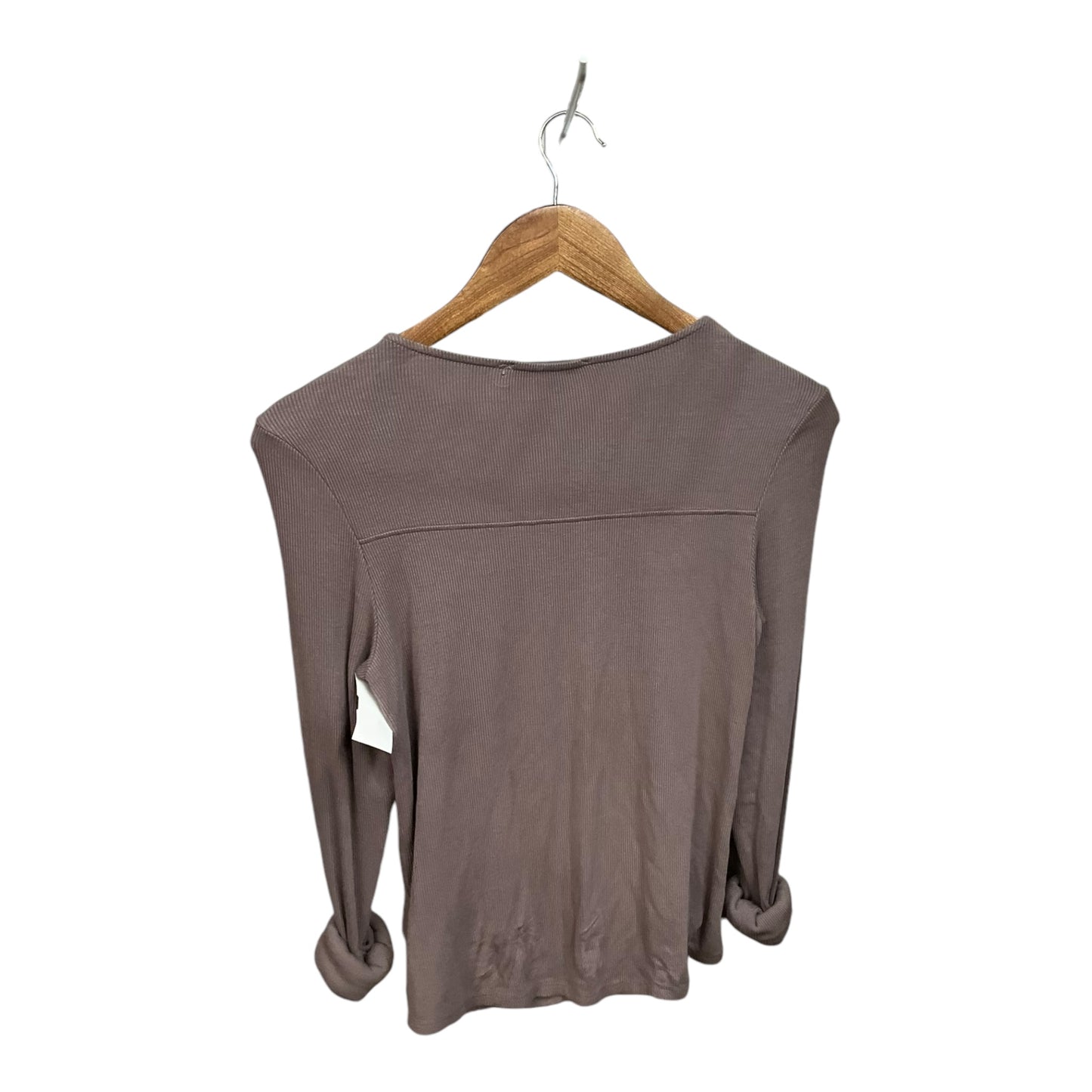 Top Long Sleeve By Allison Joy In Taupe, Size: Xs