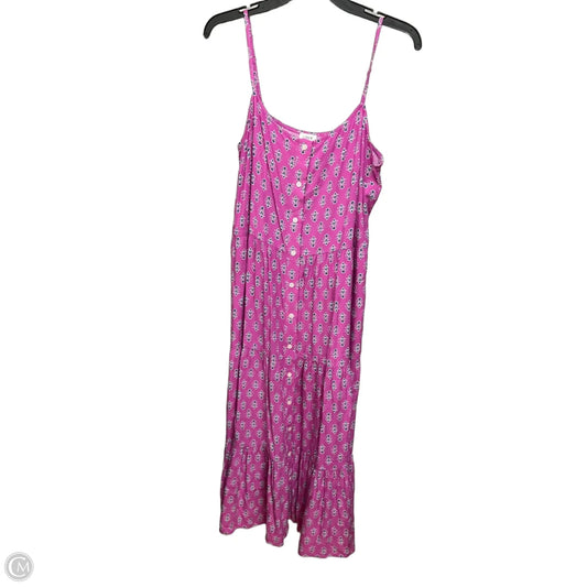 Dress Casual Maxi By J. Crew In Pink, Size: L