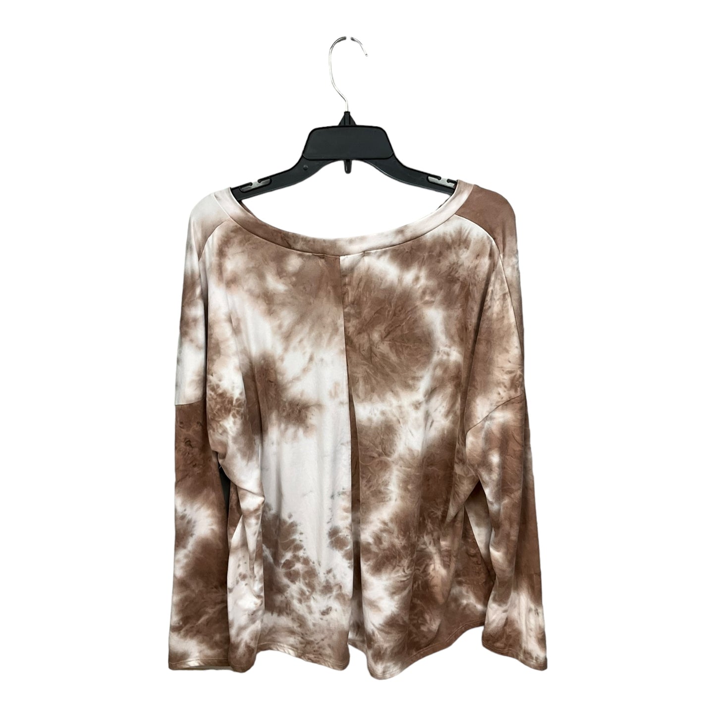 Tie Dye Print Top Long Sleeve Entro, Size 1x