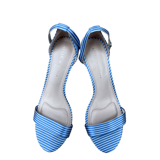 Blue Shoes Heels Kitten Kelly And Katie, Size 8.5