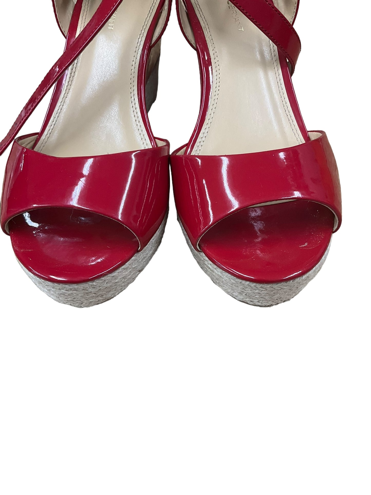 Red Shoes Heels Wedge Lane Bryant, Size 10