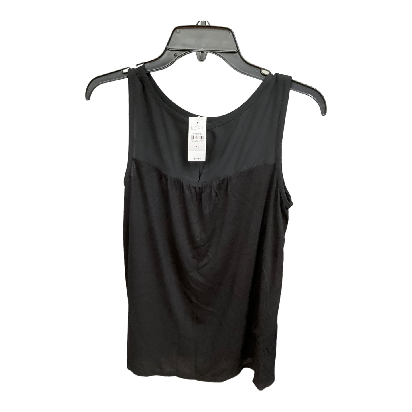 Black Top Sleeveless Loft, Size Xs