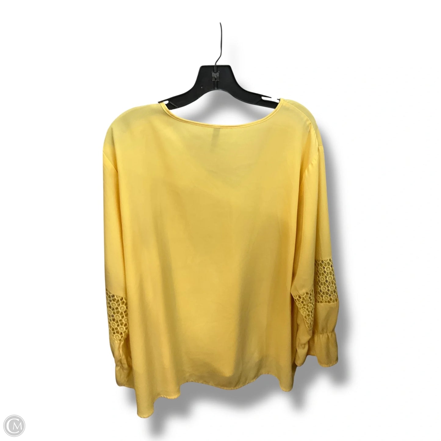 Top Long Sleeve By Massini In Yellow, Size: 3x