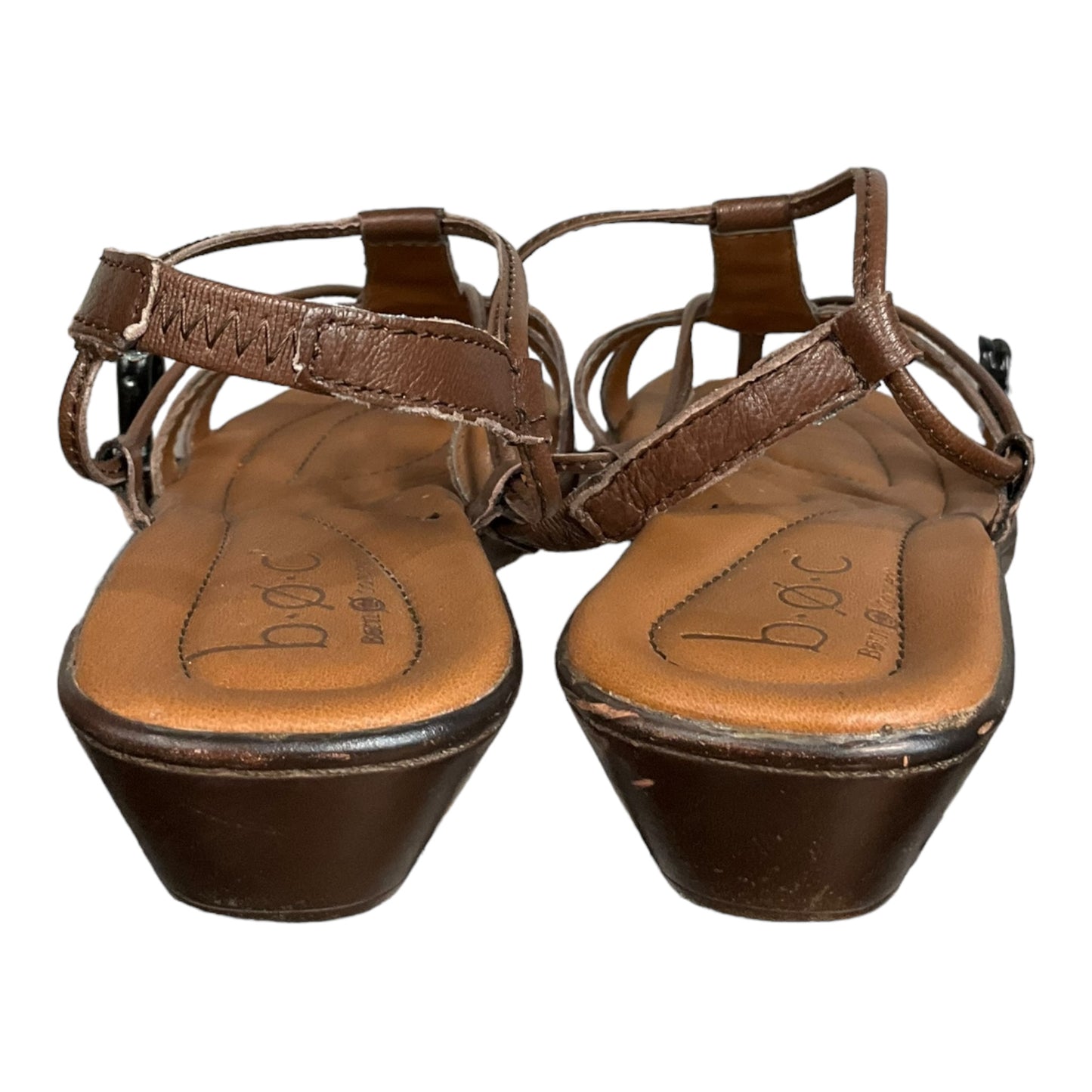 Brown Sandals Flats Boc, Size 8