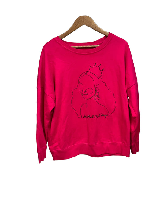 Sweatshirt Crewneck By Clothes Mentor In Pink, Size: Xl