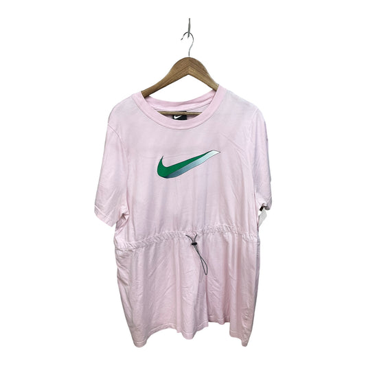 Top Short Sleeve By Nike Apparel In Pink, Size: 1x