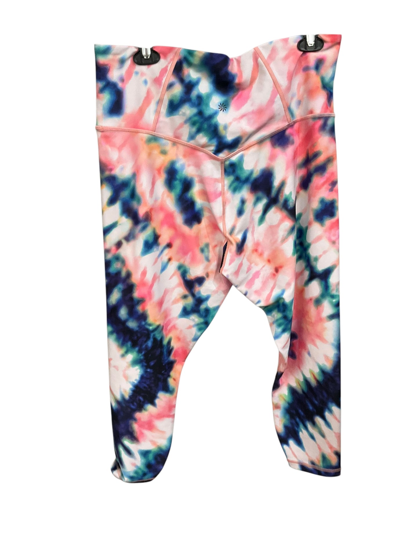 Athletic Leggings By Athleta In Tie Dye Print, Size: 1x