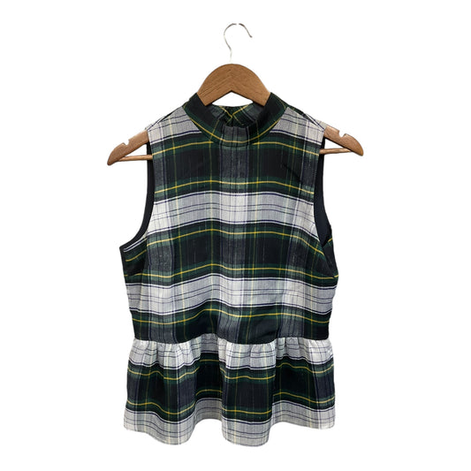 Top Sleeveless By J. Crew In Plaid Pattern, Size: S