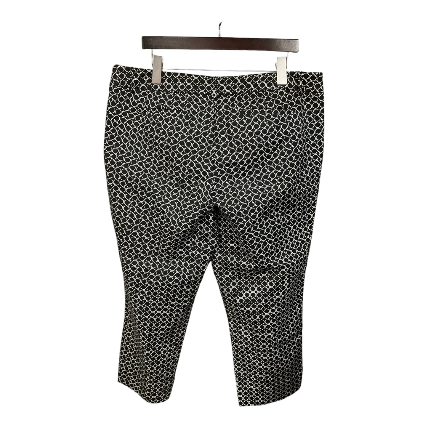 Pants Cropped By Hilary Radley In Black & White, Size: 16