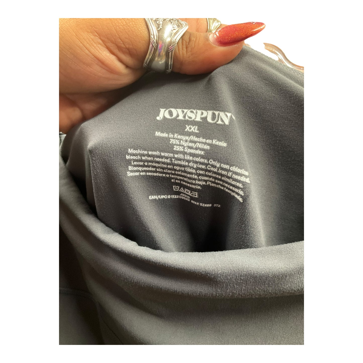 Athletic Leggings By Joyspun In Grey, Size: Xxl