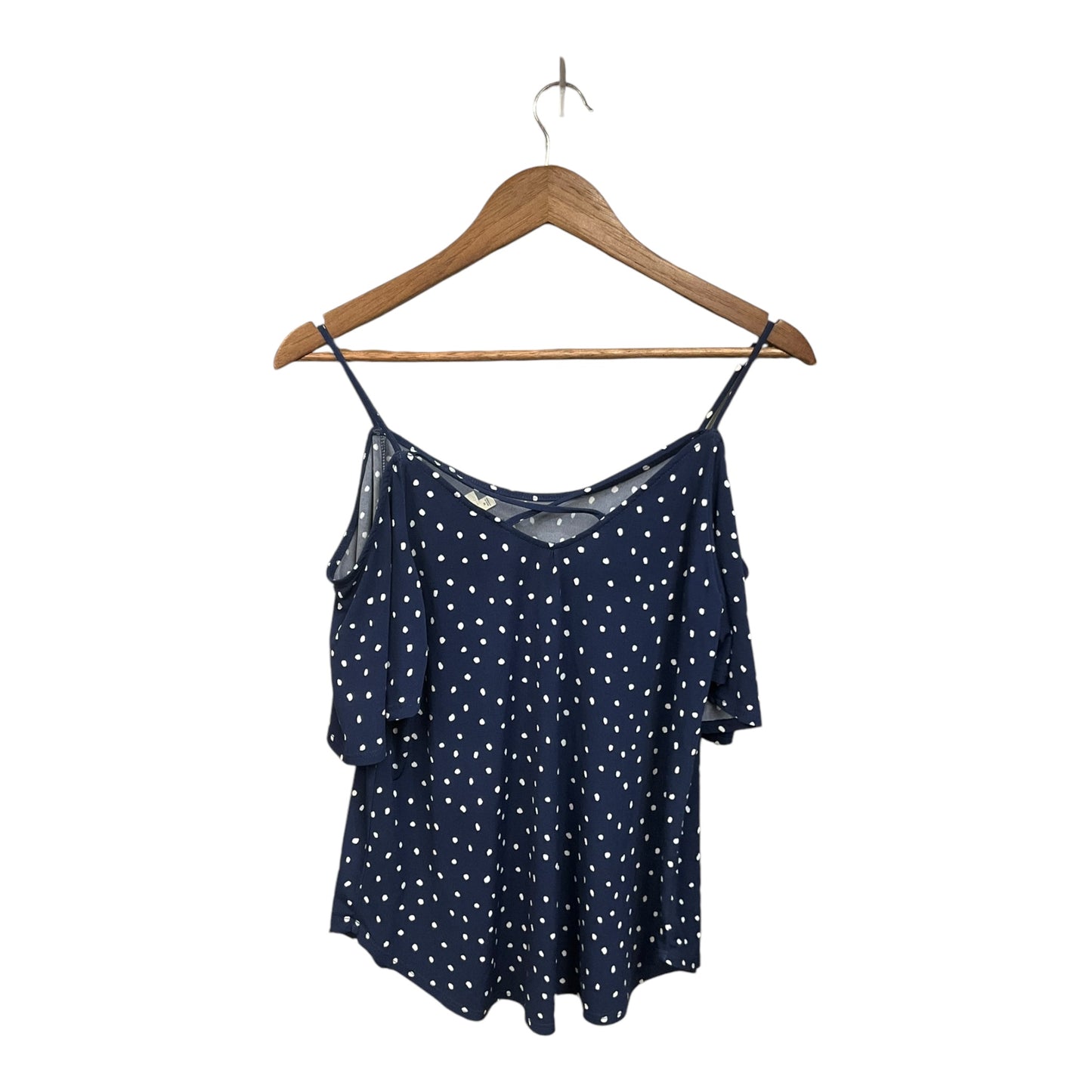 Top Short Sleeve By Kaleigh In Polkadot Pattern, Size: S