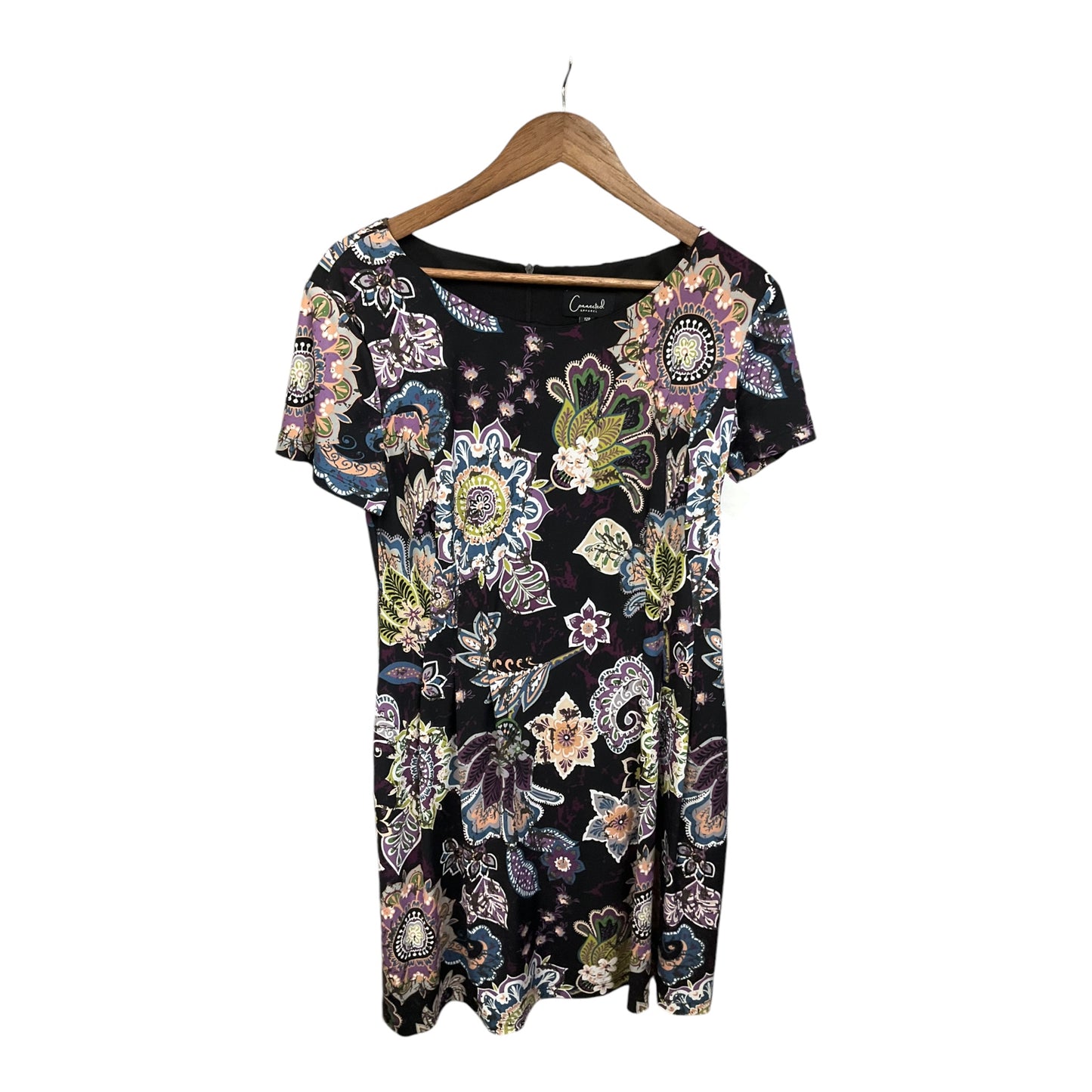 Dress Casual Midi By Connected Apparel In Floral Print, Size: M