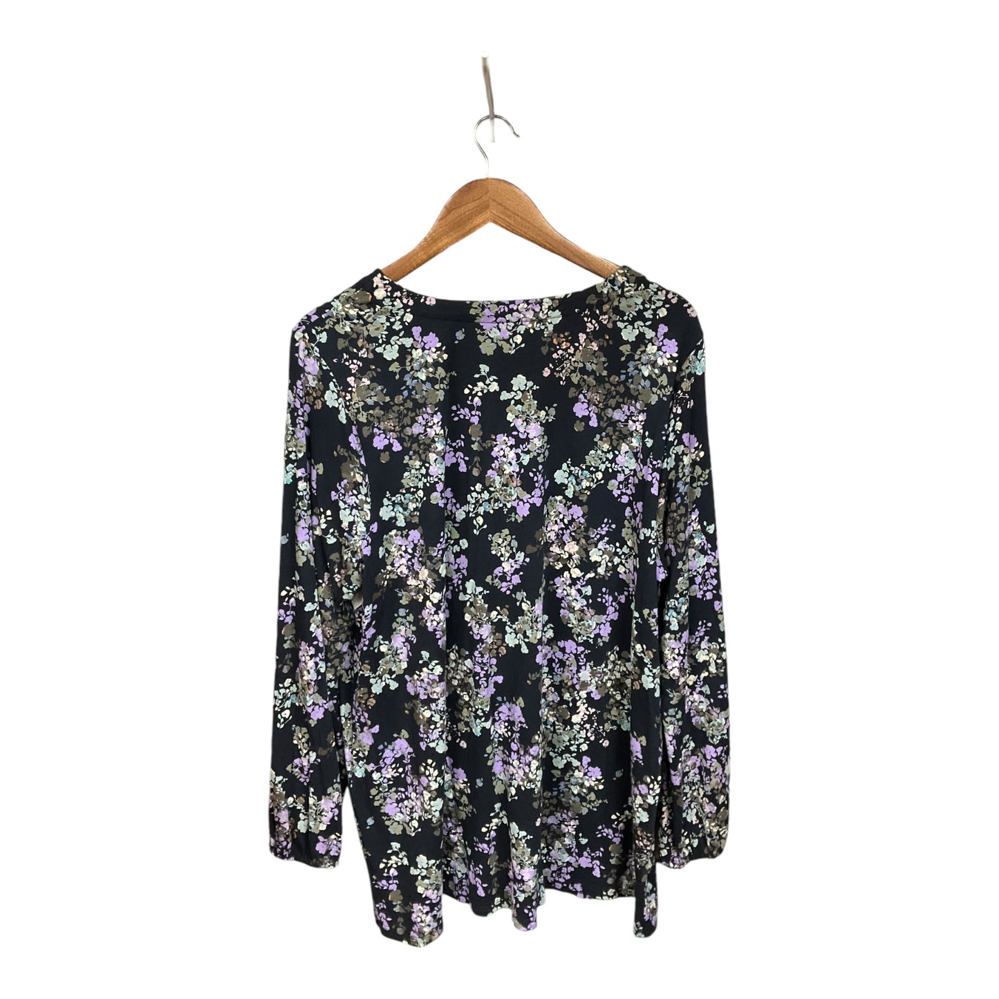 Top Long Sleeve By J. Jill In Floral Print, Size: Xl