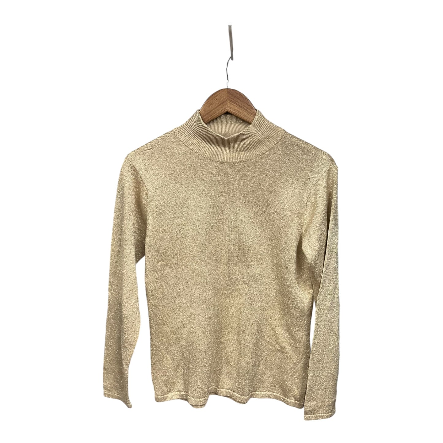 Top Long Sleeve By Talbots In Gold, Size: S