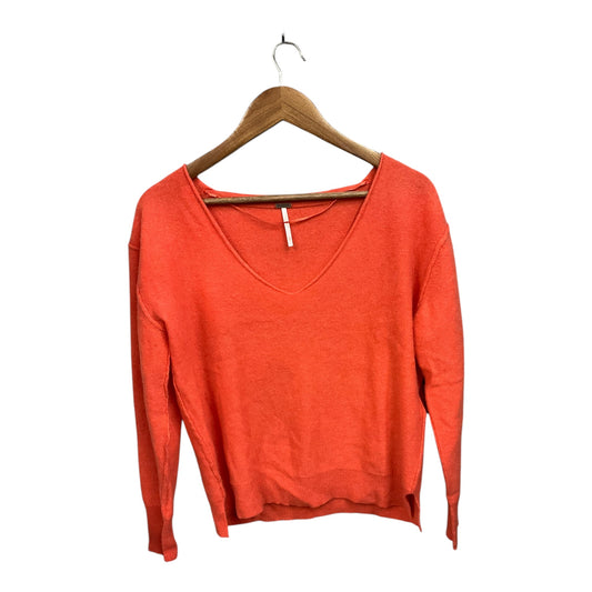 Sweater By Free People In Orange, Size: Xs