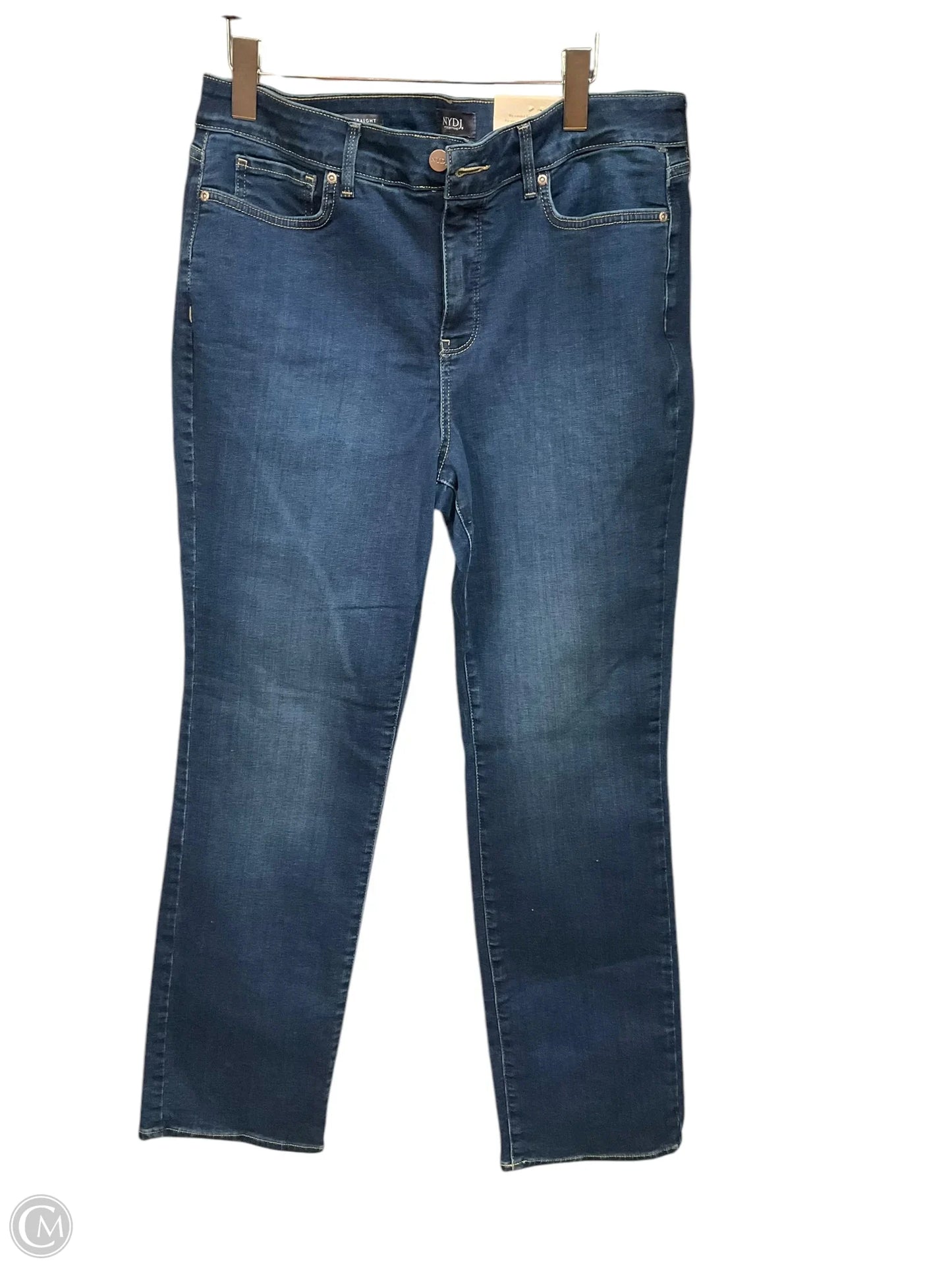 Jeans Straight By Not Your Daughters Jeans In Blue Denim, Size: 14