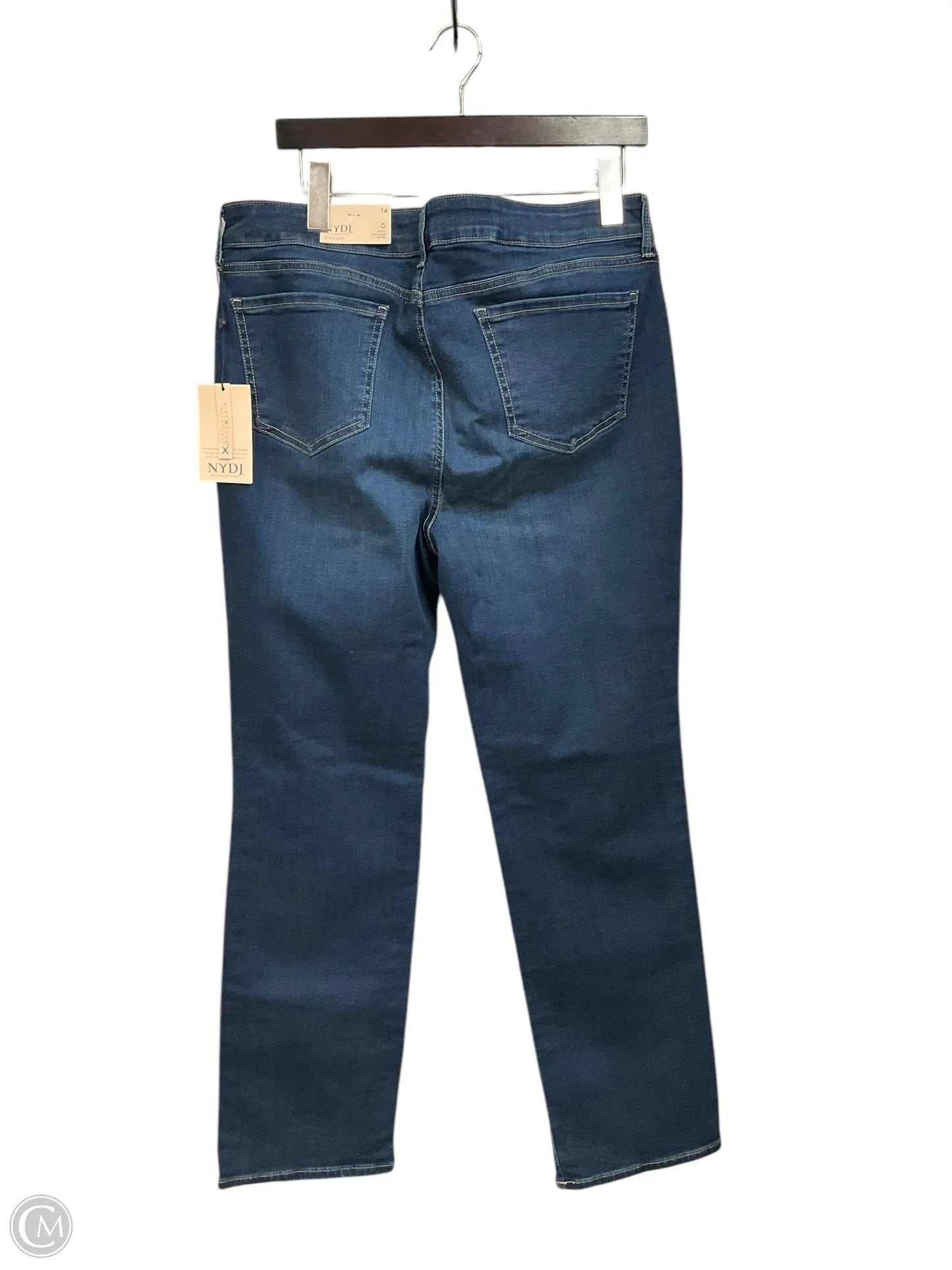 Jeans Straight By Not Your Daughters Jeans In Blue Denim, Size: 14