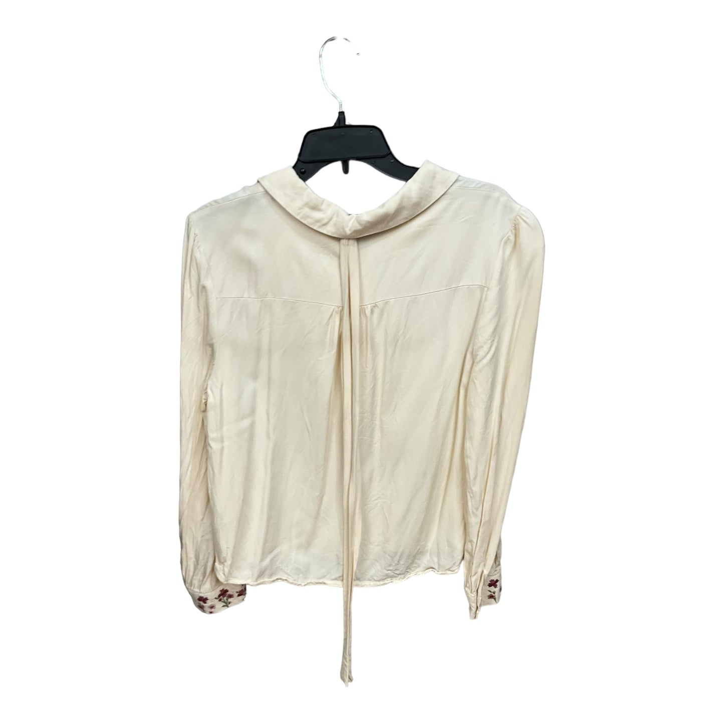 Cream Top Long Sleeve Clothes Mentor, Size 14