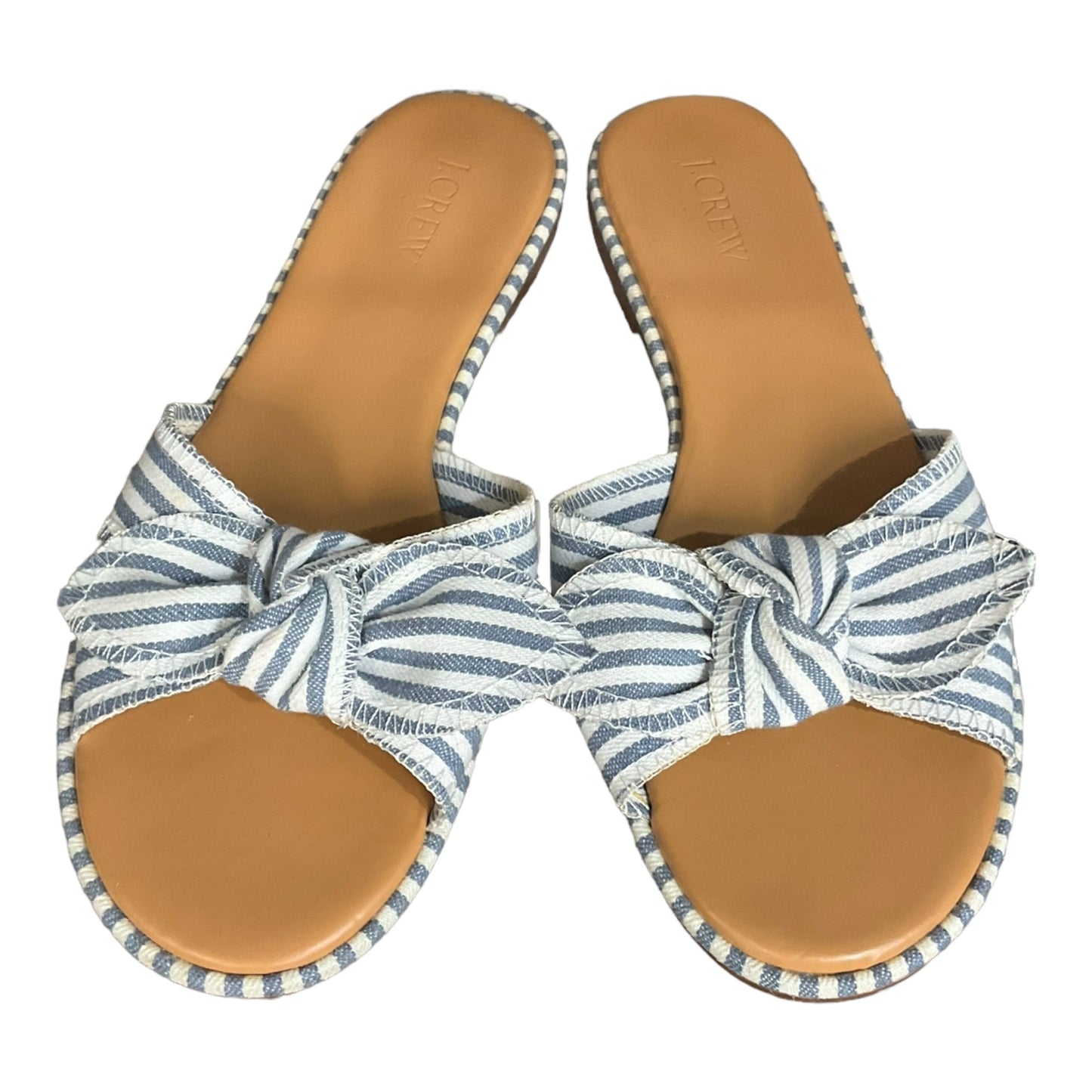 Striped Pattern Sandals Flip Flops J. Crew, Size 7.5