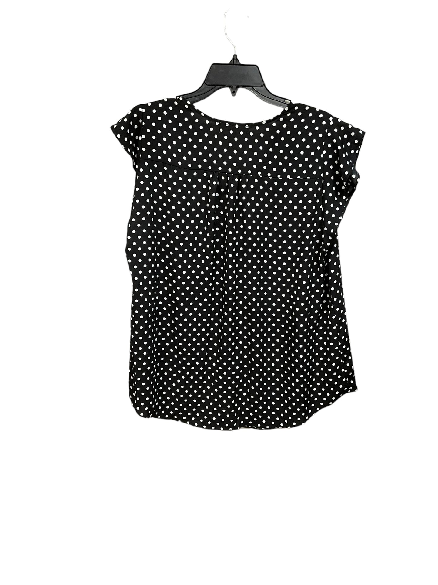 Polkadot Pattern Top Short Sleeve Chaus, Size 1x