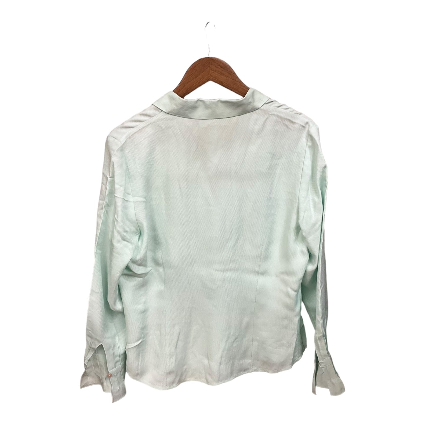 Blouse Long Sleeve By Alfani In Green, Size: L