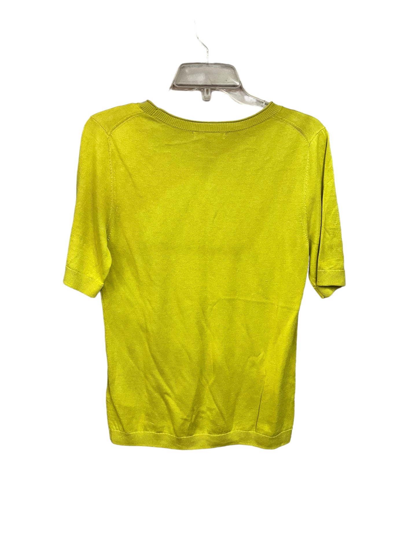 Top Short Sleeve By Banana Republic In Chartreuse, Size: M