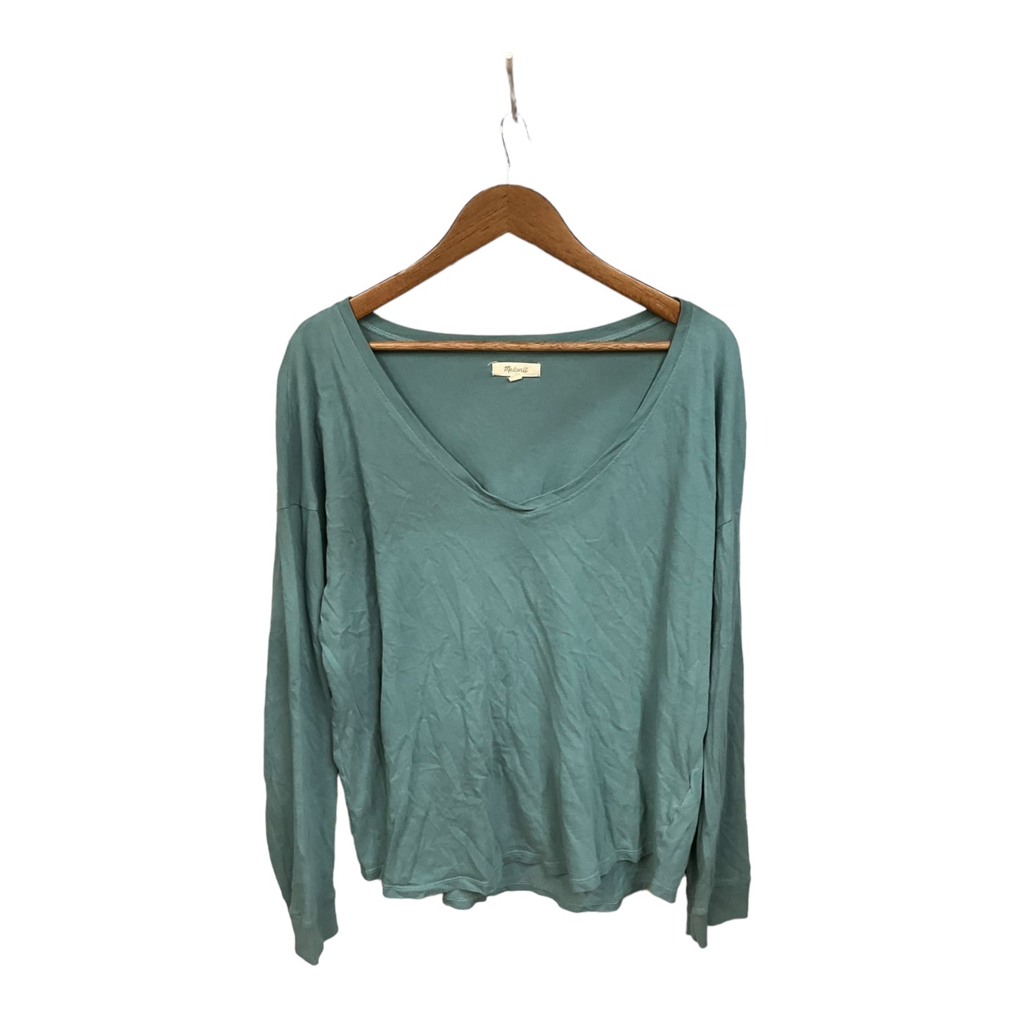 Top Long Sleeve Basic By Madewell In Green, Size: Xl