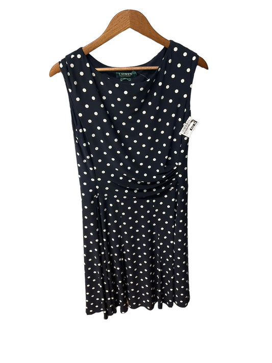 Dress Work By Lauren By Ralph Lauren In Polkadot Pattern, Size: L