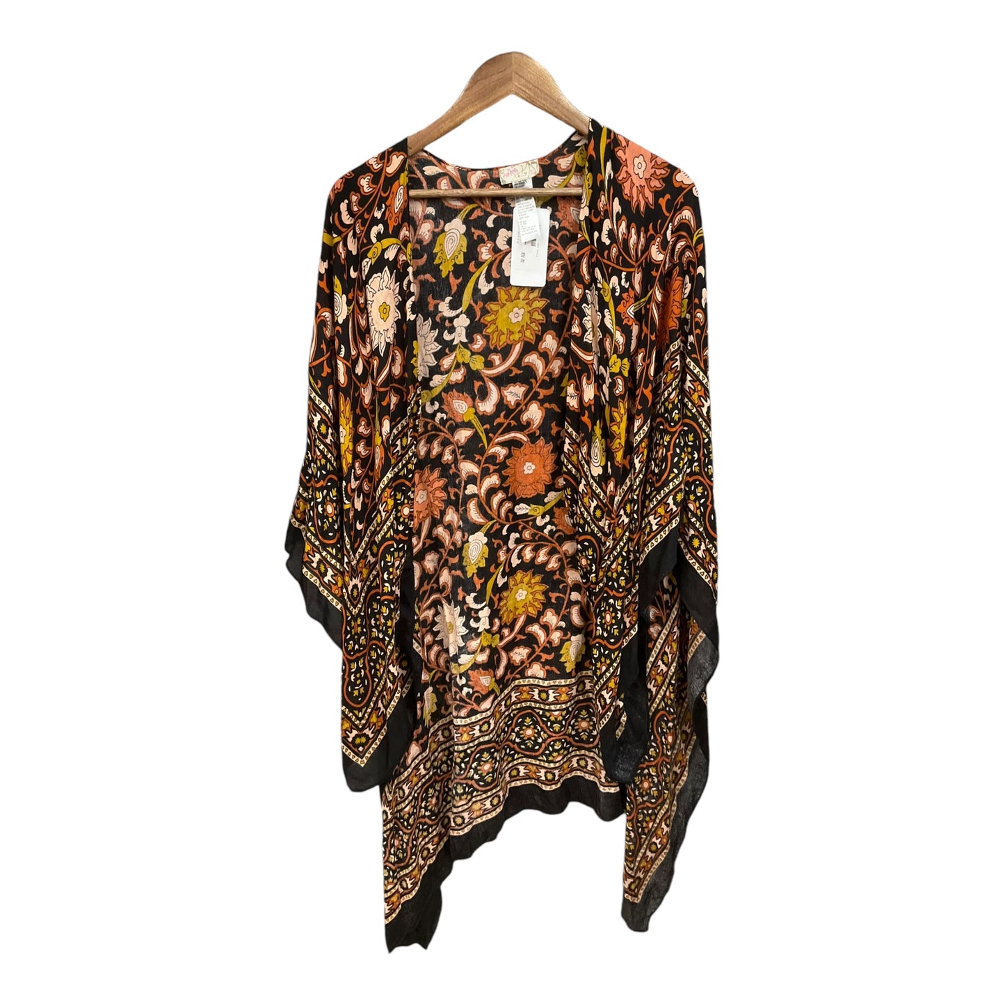 Kimono By Evereve In Black & Brown, Size: Os