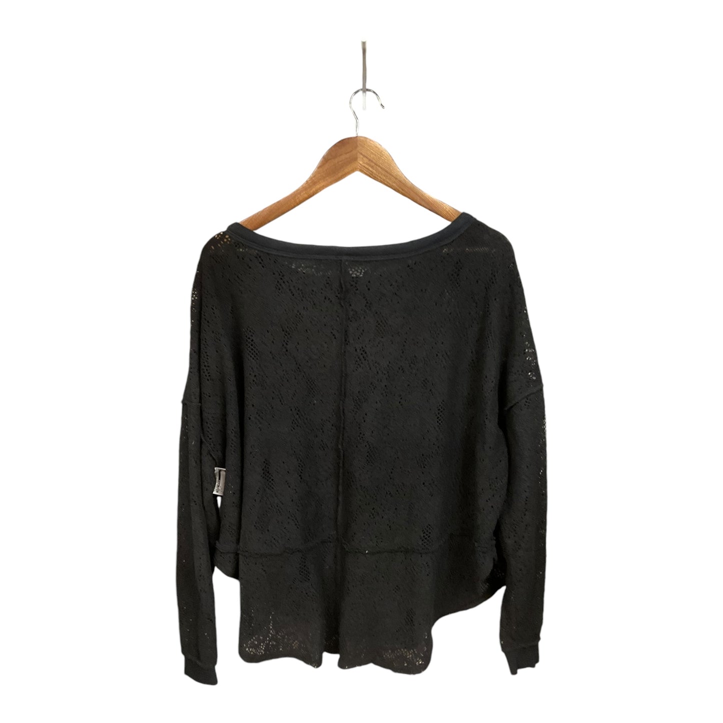 Top Long Sleeve By Free People In Black, Size: S