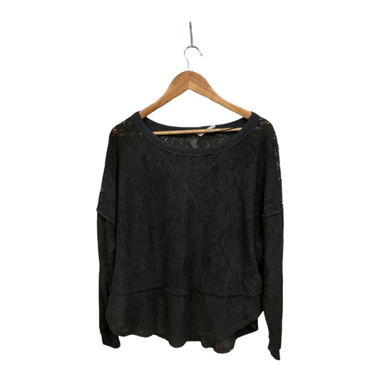 Top Long Sleeve By Free People In Black, Size: S