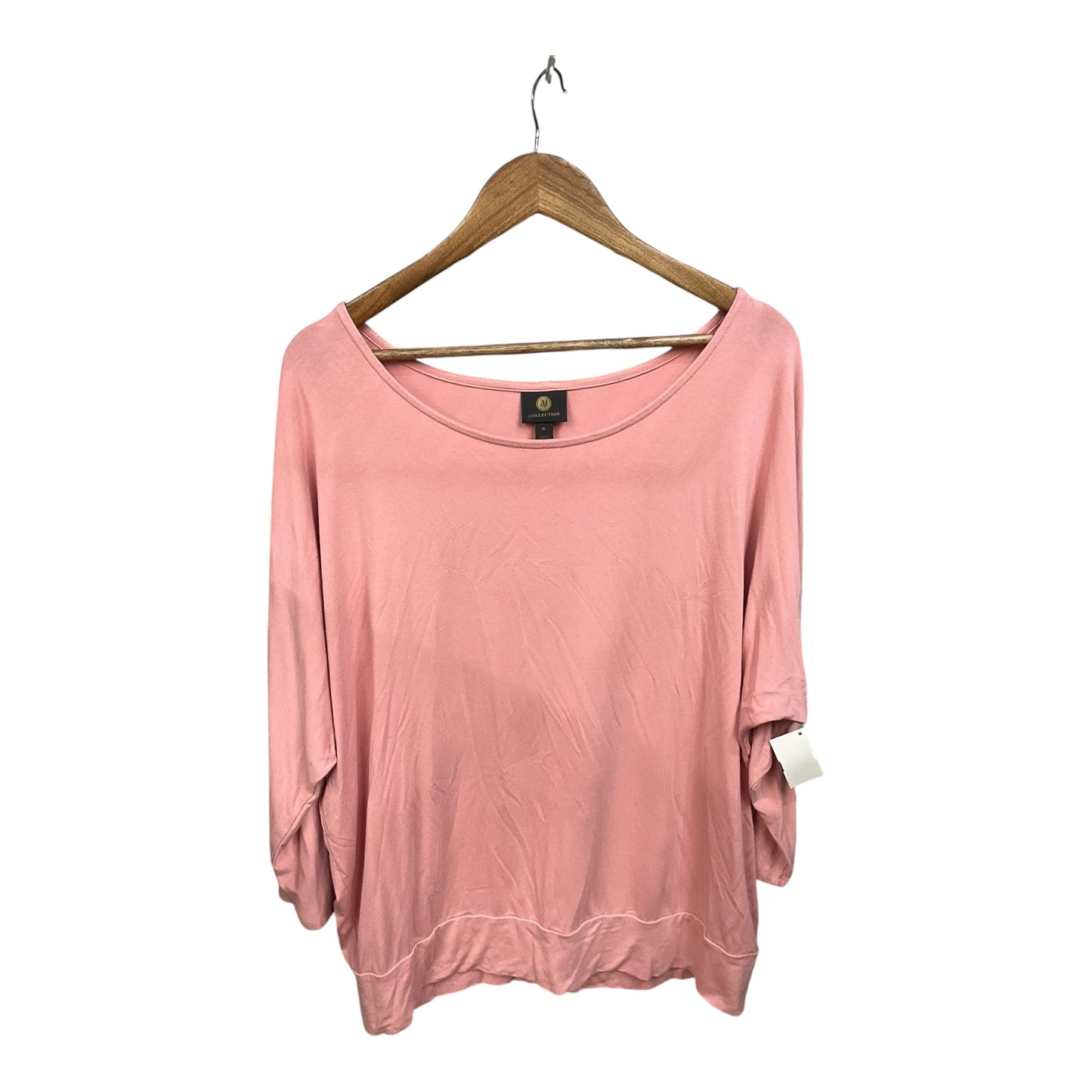 Top 3/4 Sleeve By Jm Collections In Pink, Size: Xl