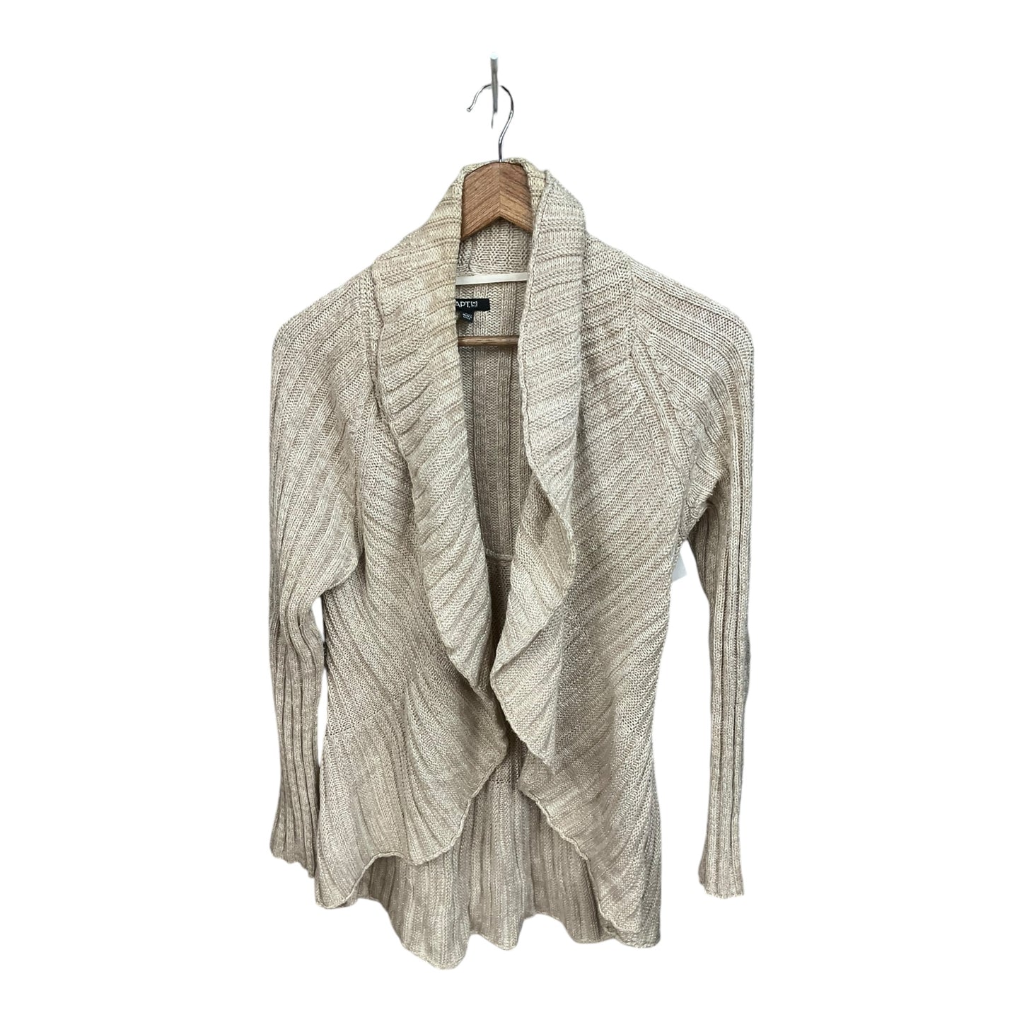 Sweater Cardigan By Apt 9 In Beige, Size: M