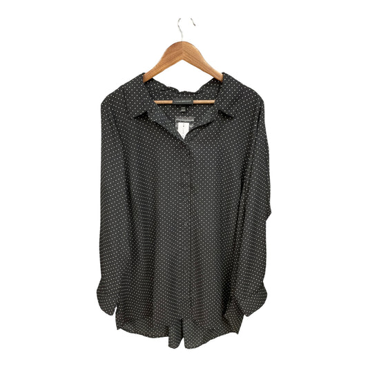 Blouse Long Sleeve By Lane Bryant In Polkadot Pattern, Size: 3x