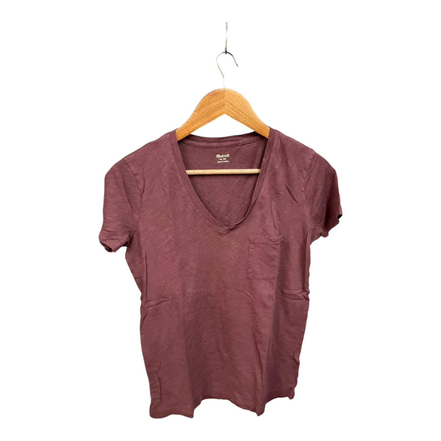 Top Short Sleeve Basic By Madewell In Purple, Size: Xs