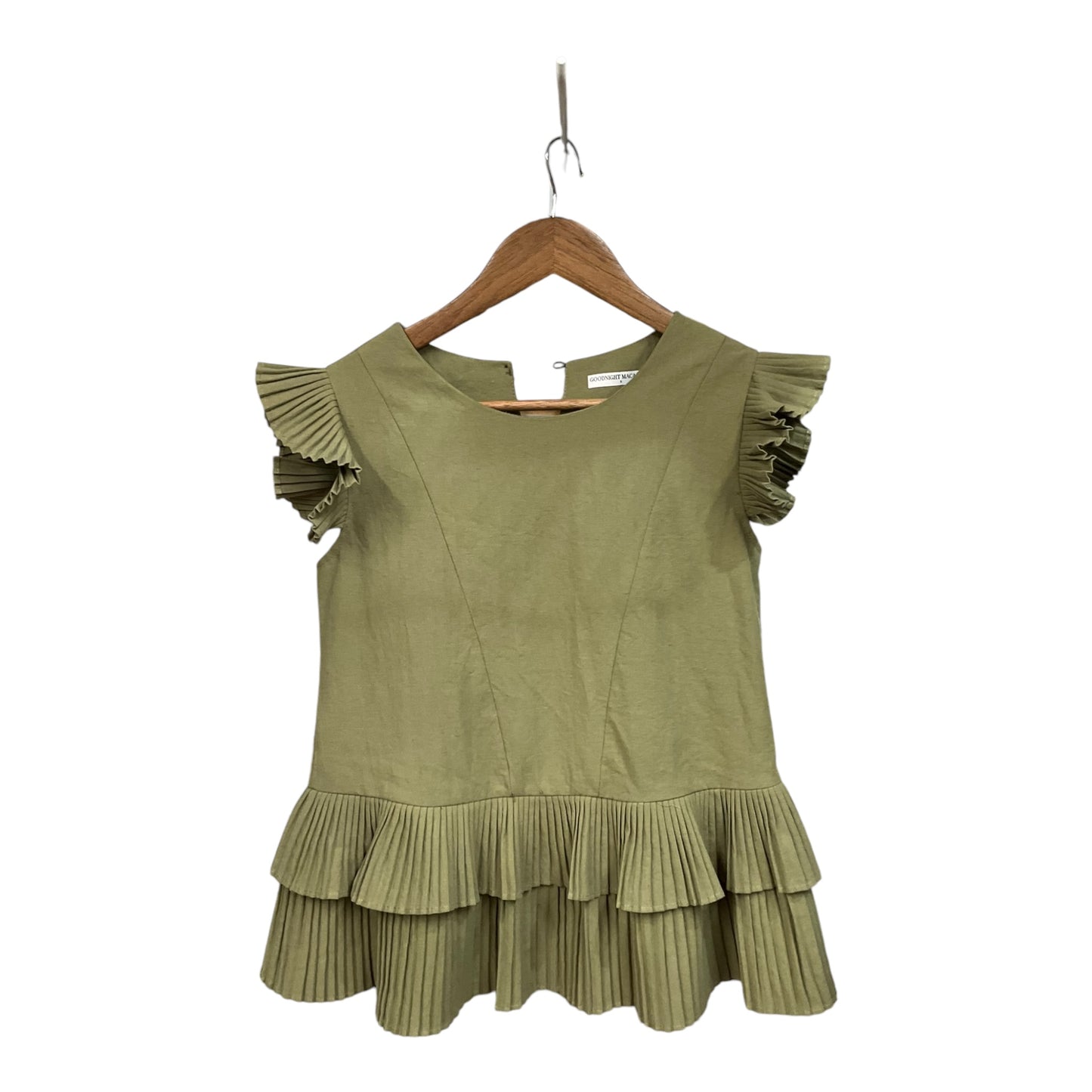 Top Sleeveless By Goodnight Macaroon In Green, Size: S