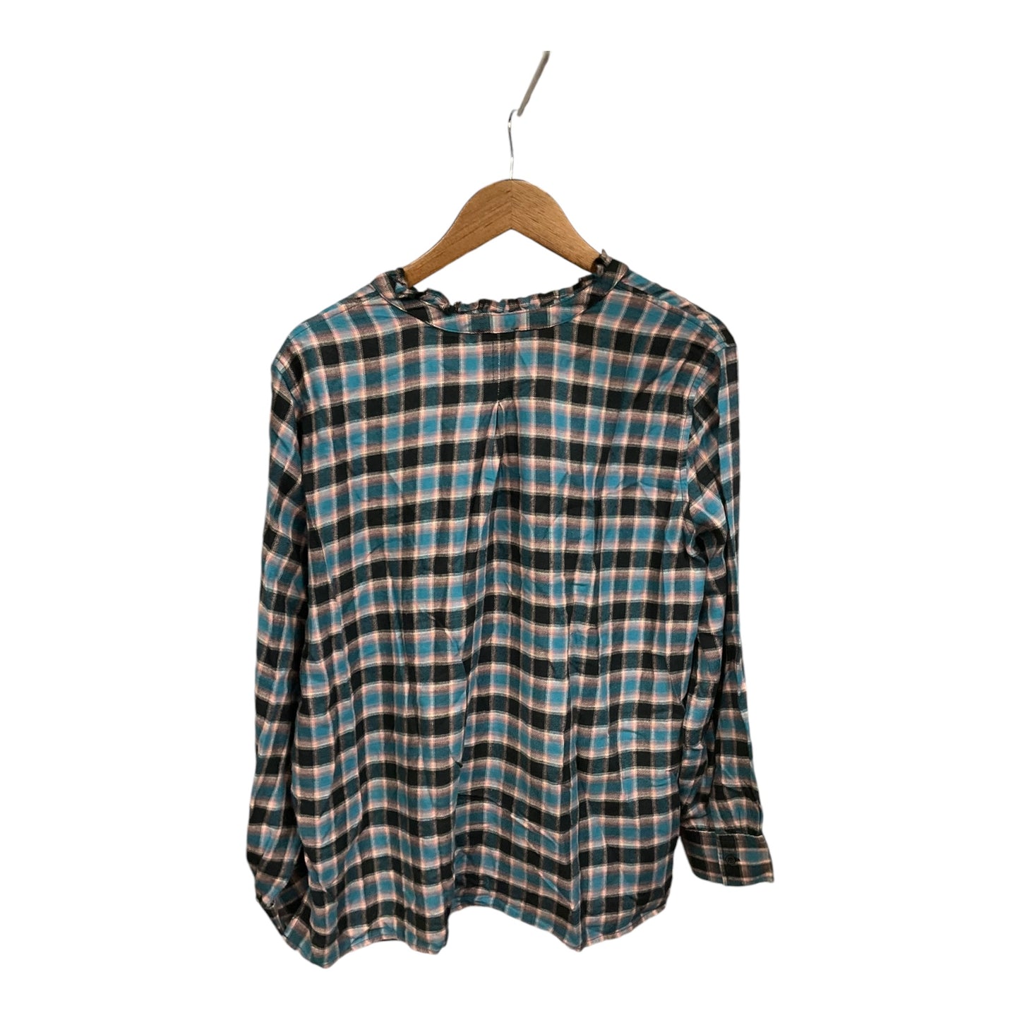 Top Long Sleeve By Rails In Plaid Pattern, Size: Xl