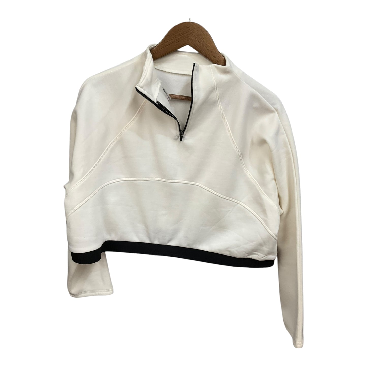 Athletic Top Long Sleeve Collar By Mta Pro In Black & Cream, Size: 2x