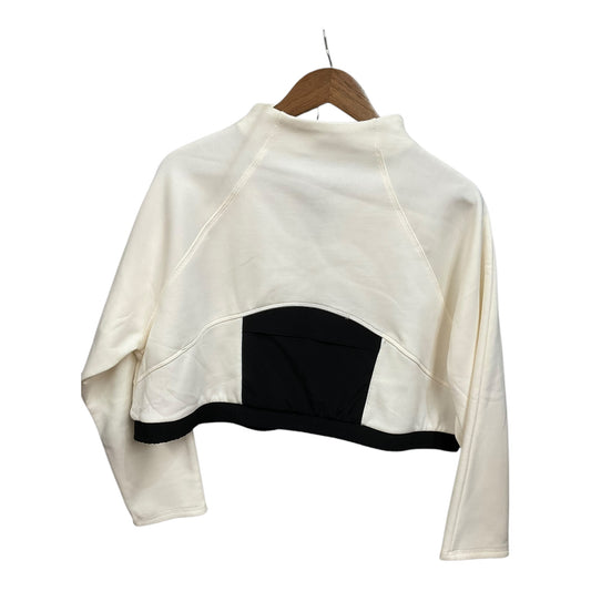 Athletic Top Long Sleeve Collar By Mta Pro In Black & Cream, Size: 2x