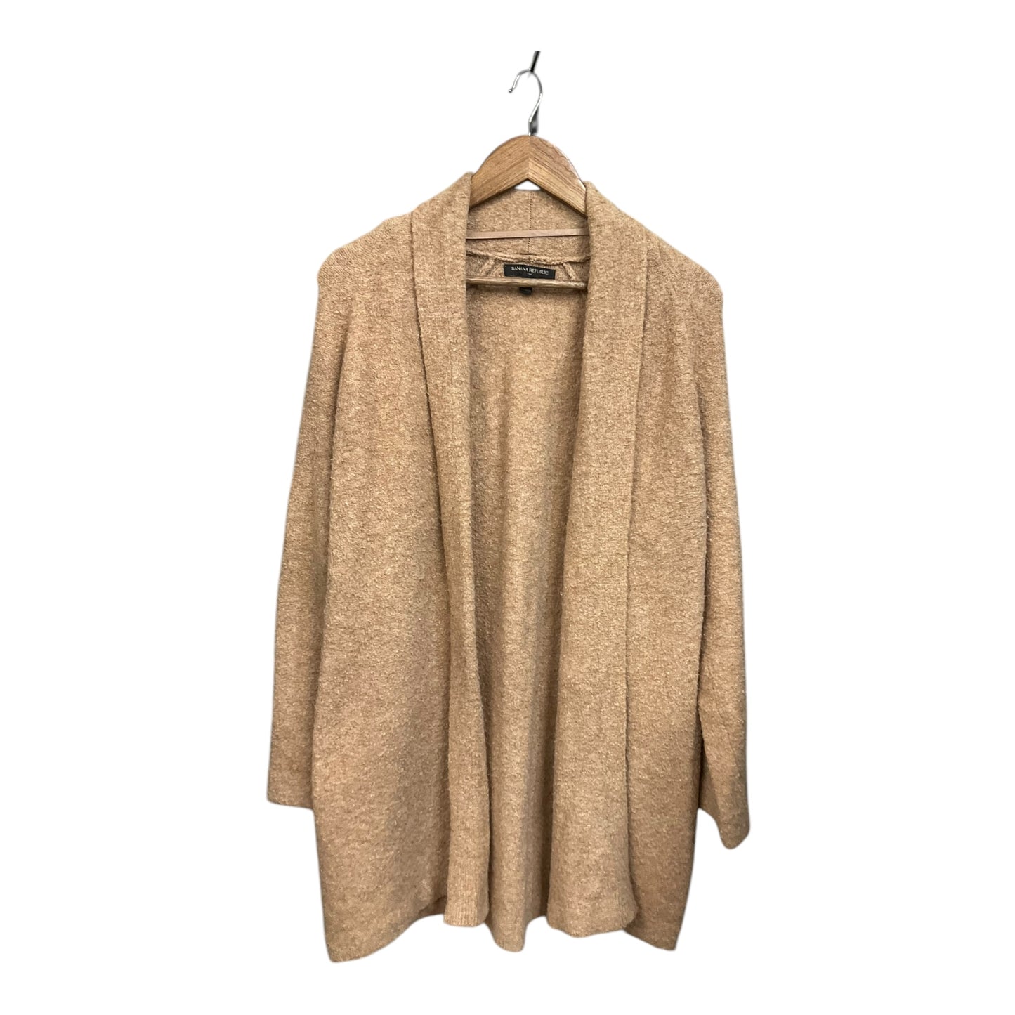 Sweater Cardigan By Banana Republic In Tan, Size: M