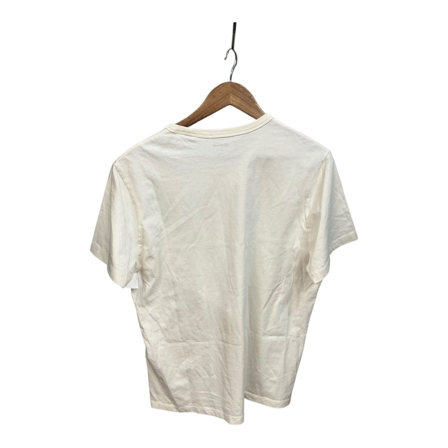 Top Short Sleeve By Madewell In Ivory, Size: L